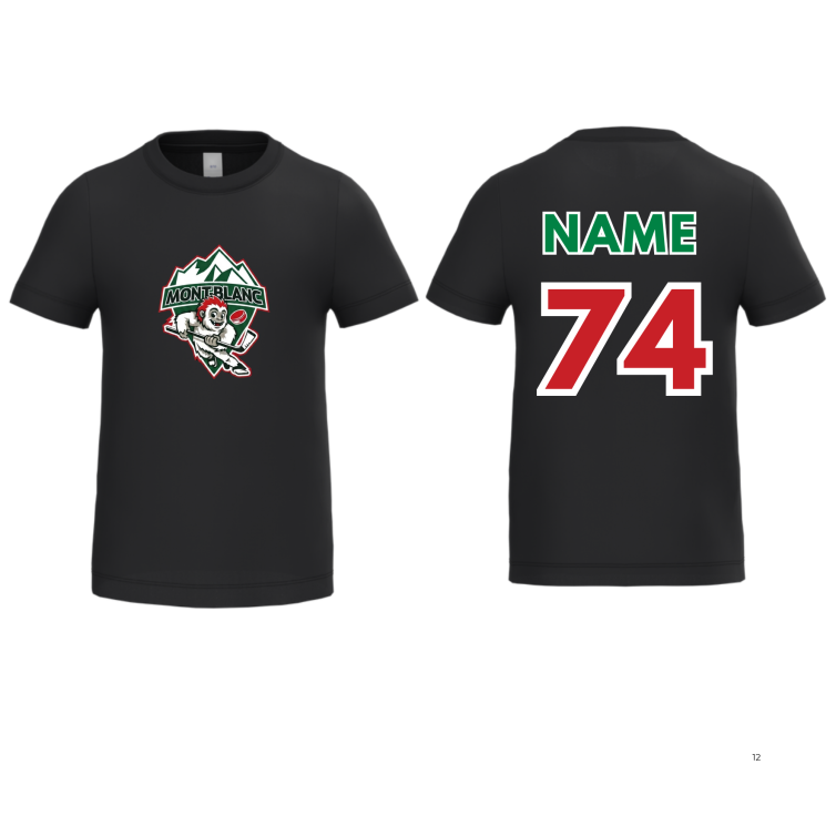 TEE SHIRT MONT-BLANC HOCKEY PERSONNALISÉ